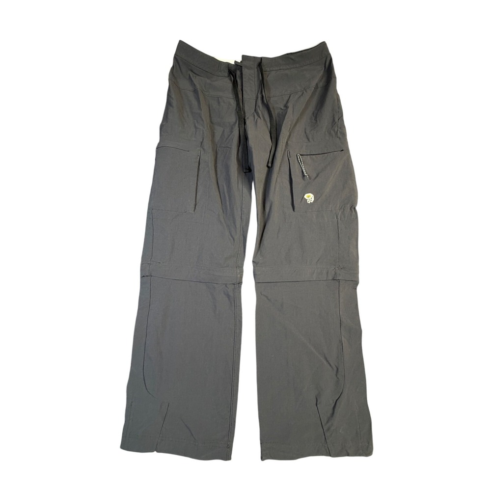 Mountain Hardwear Womens Convertible Hiking Pants Size 6 Short Black Zip Off